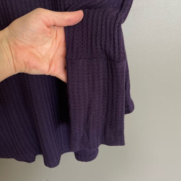 Chaser Waffle Knit Turtleneck Amethyst Purple Size Large Casual Comfortable - Picture 10 of 16